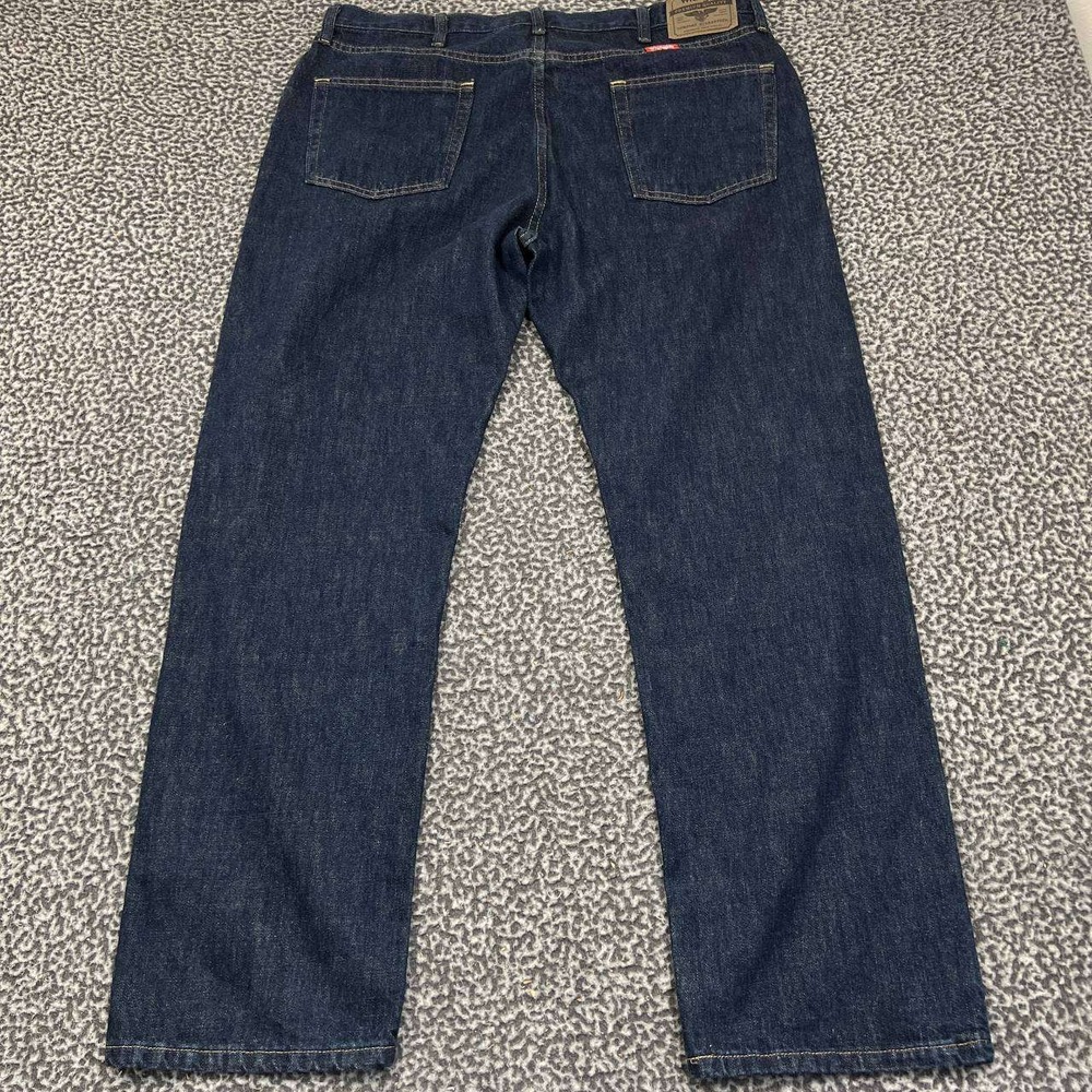 Wrangler Jeans Men 38x30 Blue Straight Fit Denim Pants Outdoor Pocket Cotton - Picture 2 of 9